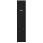 Preview: Apothekerschrank Schwarz Eichen-Optik 30x41x144,5 cm