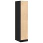 Preview: Apothekerschrank Schwarz Eichen-Optik 30x41x144,5 cm