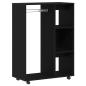 Preview: Kleiderschrank Schwarz Eichen-Optik 80x40x110 cm Holzwerkstoff