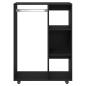 Preview: Kleiderschrank Schwarz Eichen-Optik 80x40x110 cm Holzwerkstoff