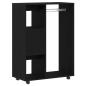 Preview: Kleiderschrank Schwarz Eichen-Optik 80x40x110 cm Holzwerkstoff