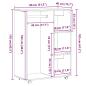 Preview: Kleiderschrank Schwarz Eichen-Optik 80x40x110 cm Holzwerkstoff