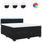 Preview: Boxspringbett mit Matratze Schwarz 180x200 cm Samt