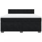 Preview: Boxspringbett mit Matratze Schwarz 180x200 cm Samt