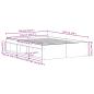 Preview: Bettgestell ohne Matratze Altholz-Optik 135x190cm Holzwerkstoff