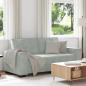 Preview: ARDEBO.de - 2-Sitzer-Sofa Hellgrau 140 cm Samt