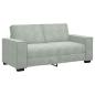 Preview: 2-Sitzer-Sofa Hellgrau 140 cm Samt