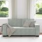 Preview: 2-Sitzer-Sofa Hellgrau 140 cm Samt