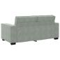 Preview: 2-Sitzer-Sofa Hellgrau 140 cm Samt