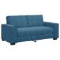 Preview: ARDEBO.de - 2-Sitzer-Sofa Blau 140 cm Samt