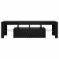 Preview: TV-Schrank mit LED-Leuchten Schwarz Eichen-Optik 140x36,5x40 cm