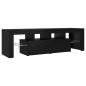 Preview: TV-Schrank mit LED-Leuchten Schwarz Eichen-Optik 140x36,5x40 cm
