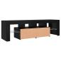 Preview: TV-Schrank mit LED-Leuchten Schwarz Eichen-Optik 140x36,5x40 cm