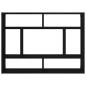 Preview: Wandregal Schwarz Eichen-Optik 75x16x55 cm Holzwerkstoff