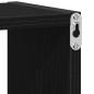 Preview: Wandregal Schwarz Eichen-Optik 75x16x55 cm Holzwerkstoff
