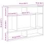 Preview: Wandregal Schwarz Eichen-Optik 75x16x55 cm Holzwerkstoff