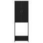 Preview: Waschmaschinenschrank Schwarz Eichen-Optik 64x25,5x190 cm