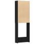 Preview: Waschmaschinenschrank Schwarz Eichen-Optik 64x25,5x190 cm