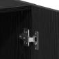Preview: Waschmaschinenschrank Schwarz Eichen-Optik 64x25,5x190 cm
