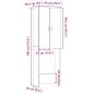 Preview: Waschmaschinenschrank Schwarz Eichen-Optik 64x25,5x190 cm
