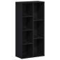 Preview: Bücherregal Schwarz Eichen-Optik 50x25x104 cm Holzwerkstoff