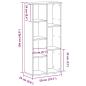 Preview: Bücherregal Schwarz Eichen-Optik 50x25x104 cm Holzwerkstoff
