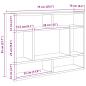Preview: Wandregal Altholz-Optik 75x16x55 cm Holzwerkstoff