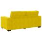 Preview: 2-Sitzer-Sofa Gelb 140 cm Samt