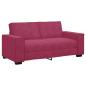 Preview: 2-Sitzer-Sofa Weinrot 140 cm Samt
