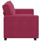 Preview: 2-Sitzer-Sofa Weinrot 140 cm Samt