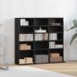 Preview: CD-Schrank Schwarz Eichen-Optik 100,5x23x89,5 cm Holzwerkstoff