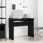 Preview: ARDEBO.de - Schreibtisch Schwarz Eichen-Optik 90x50x74 cm Holzwerkstoff