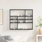 Preview: Wandregal Schwarz Eichen-Optik 90x16x78 cm Holzwerkstoff