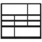 Preview: Wandregal Schwarz Eichen-Optik 90x16x78 cm Holzwerkstoff
