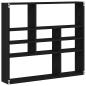 Preview: Wandregal Schwarz Eichen-Optik 90x16x78 cm Holzwerkstoff