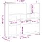 Preview: Wandregal Schwarz Eichen-Optik 90x16x78 cm Holzwerkstoff