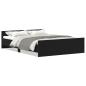 Preview: Bettgestell ohne Matratze Schwarz Eichen-Optik 140x190 cm
