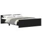 Preview: Bettgestell ohne Matratze Schwarz Eichen-Optik 140x190 cm