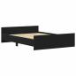 Preview: Bettgestell ohne Matratze Schwarz Eichen-Optik 140x190 cm