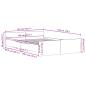 Preview: Bettgestell ohne Matratze Schwarz Eichen-Optik 140x190 cm