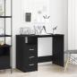 Preview: ARDEBO.de - Schreibtisch mit Schubladen Schwarz Eichen-Optik 102x50x76 cm