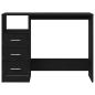 Preview: Schreibtisch mit Schubladen Schwarz Eichen-Optik 102x50x76 cm