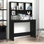 Preview: ARDEBO.de - Schreibtisch mit Regalen Schwarz Eichen-Optik 102x45x148 cm