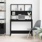 Preview: Schreibtisch mit Regalen Schwarz Eichen-Optik 102x45x148 cm
