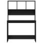 Preview: Schreibtisch mit Regalen Schwarz Eichen-Optik 102x45x148 cm