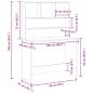 Preview: Schreibtisch mit Regalen Schwarz Eichen-Optik 102x45x148 cm