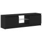 Preview: TV-Schrank mit LED-Leuchten Schwarz Eichen-Optik 120x30x36 cm