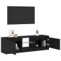 Preview: TV-Schrank mit LED-Leuchten Schwarz Eichen-Optik 120x30x36 cm