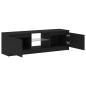 Preview: TV-Schrank mit LED-Leuchten Schwarz Eichen-Optik 120x30x36 cm