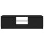 Preview: TV-Schrank mit LED-Leuchten Schwarz Eichen-Optik 120x30x36 cm